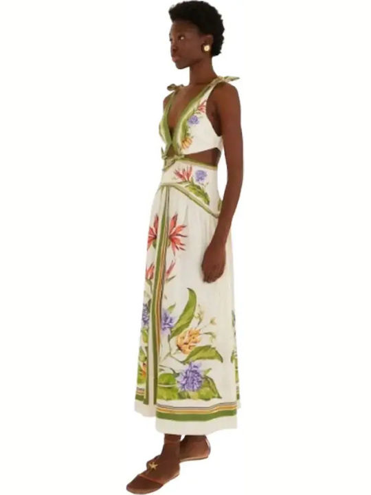Summer Midi Dress in Sand Colour