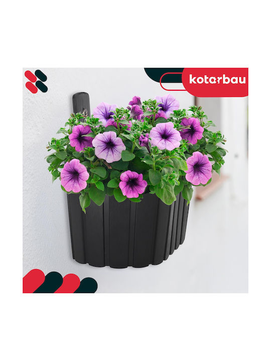 Kotarbau Kunststoff Blumentopf Anthrazit