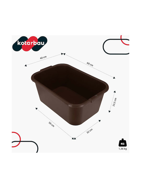 Kotarbau Ghiveci De Flori Din Plastic Maro 45 Cm
