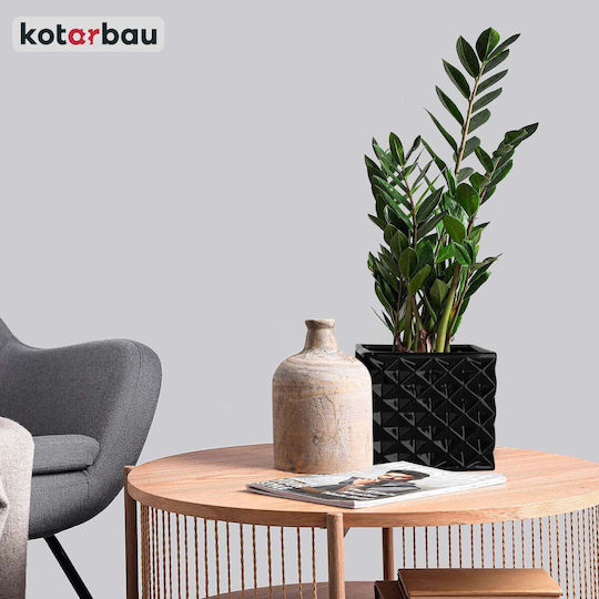 Kotarbau Σετ 2 Γλάστρες Πήλινες Black