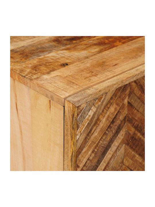 Κομοδίνο από Μασίφ Ξύλο Καφέ 40x33.5x46cm