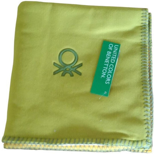 Benetton Dekorativer Kissenbezug Fleece Olivgrün 47x47cm