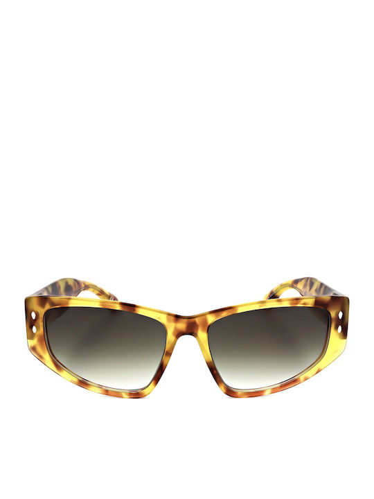 Women's Sunglasses with Brown Tartaruga Plastic Frame and Brown Gradient Lens