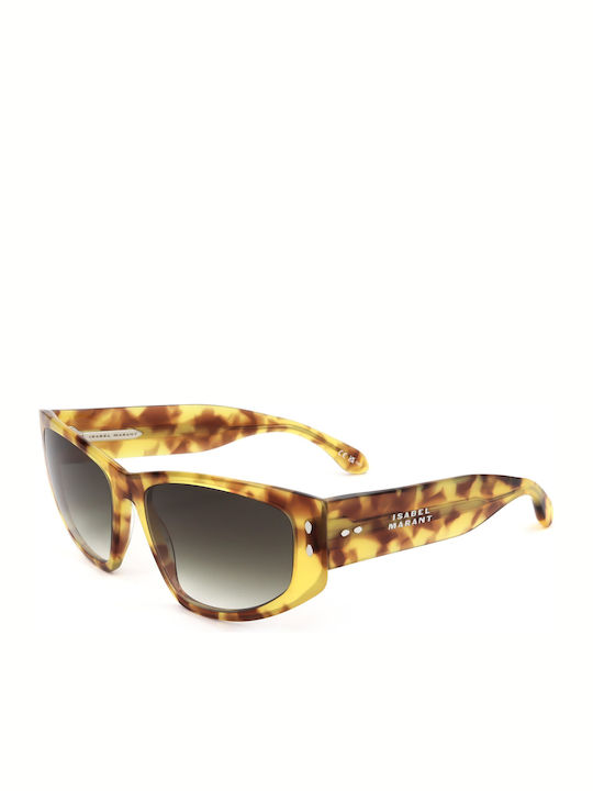 Women's Sunglasses with Brown Tartaruga Plastic Frame and Brown Gradient Lens