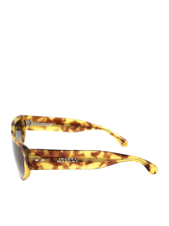 Women's Sunglasses with Brown Tartaruga Plastic Frame and Brown Gradient Lens