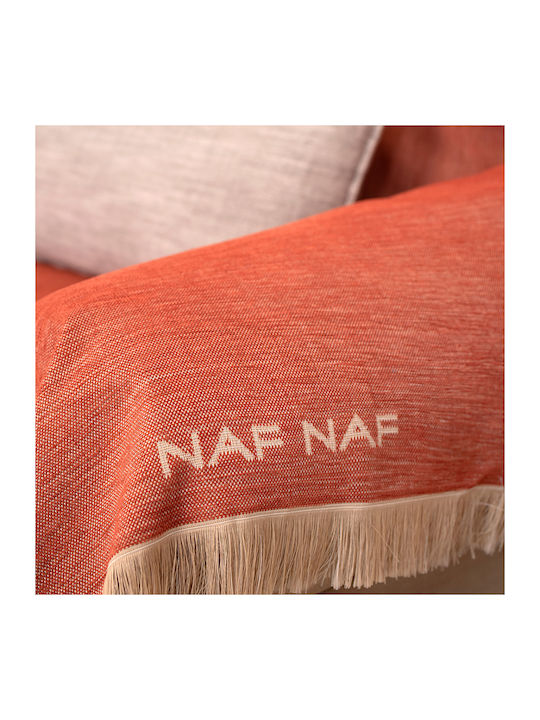 Naf Naf Highline Three-Seater Sofa Throw Chenille 180x300cm Terra