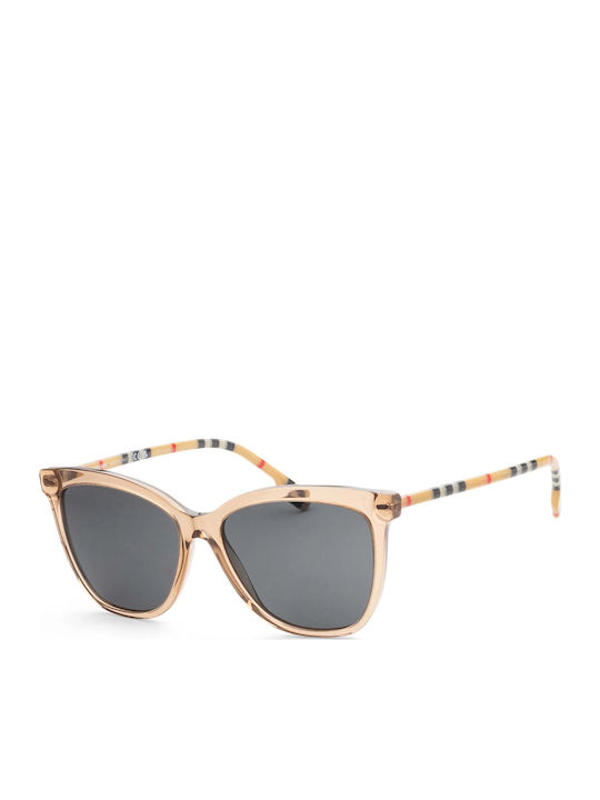 Burberry Women's Sunglasses with Beige Plastic Frame and Gray Gradient Lens BE4308 3856/87