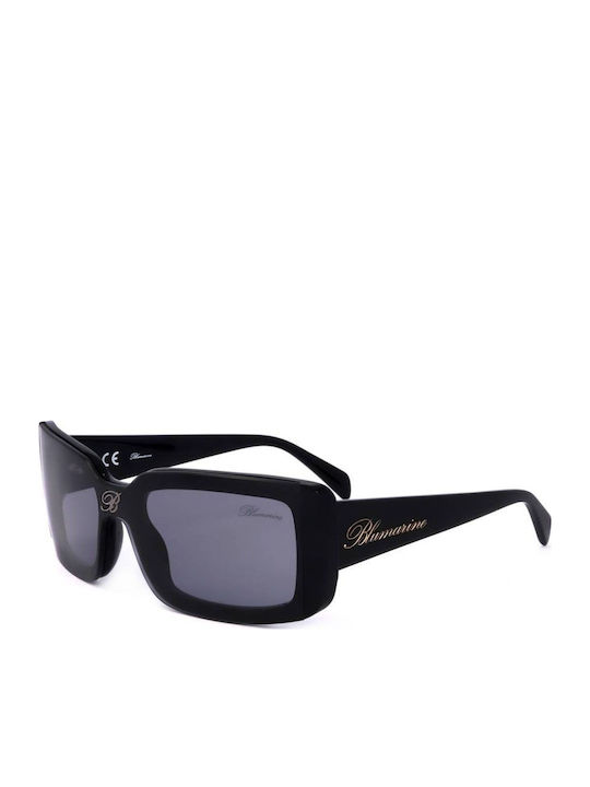 Blumarine Women's Sunglasses with Black Plastic Frame and Black Lens SBM782 700
