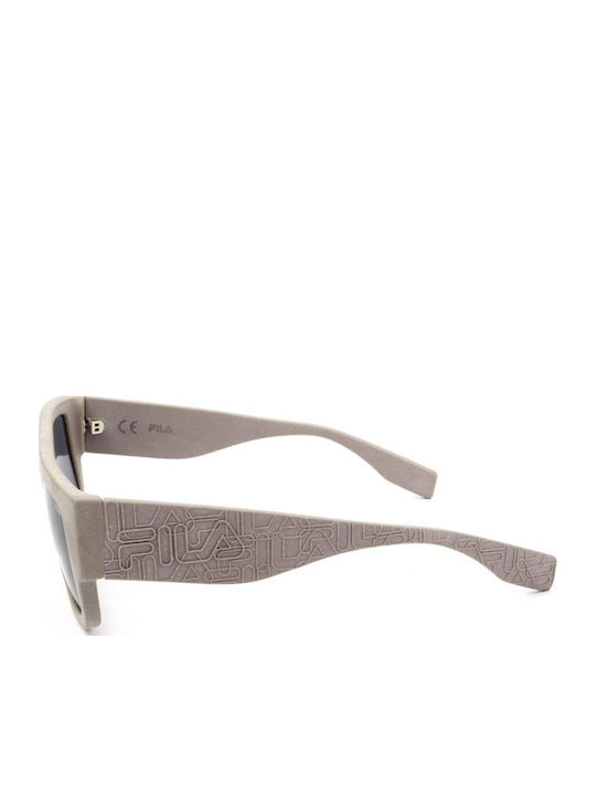 FILA Men's Sunglasses with Gray Plastic Frame and Blue Lens