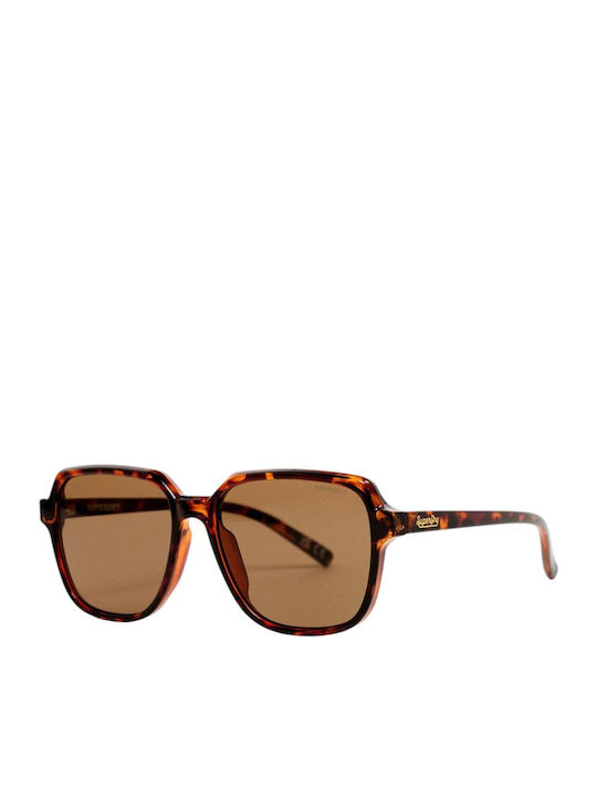 Superdry Men's Sunglasses with Brown Tartaruga Plastic Frame and Brown Lens W9710050A-F9X