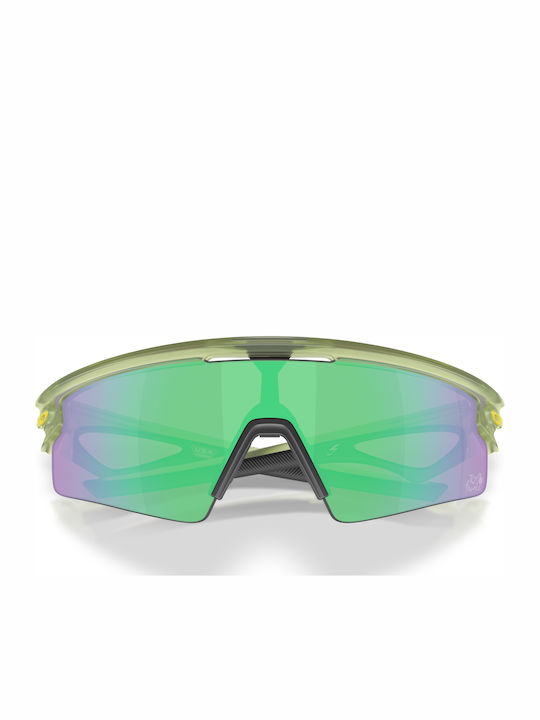 Oakley Sun Male Sunglasses with Green Horn-Rimmed Frame and Green Lens