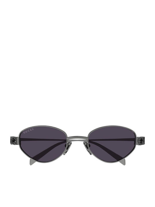 Gucci Дамски Слънчеви Очилa с Сребърен Метален Рамка и Сиви Стъкла GG1935S 002