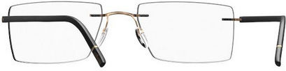 Silhouette Herren Metallisches Brillengestell aus Titanium Gold SILH5567/MB-7630-55/19/145