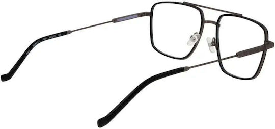 Hackett Männlich Metallisch Brillenrahmen Schwarz HEB317-900
