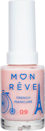 Mon Reve french Manicure Nail Color Βερνίκι Νυχιών Για Γαλλικό Μανικιούρ 13ml - 09 Sheer Beige