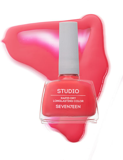Seventeen Studio Rapid Dry Lasting Color Luciu Oja Uscare Rapidă Roșu 104 12ml