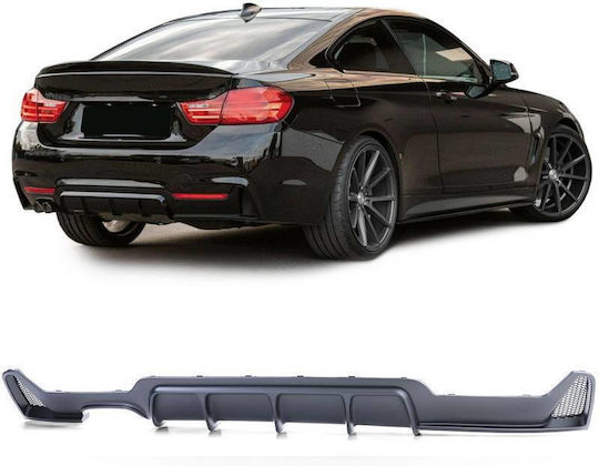 Rear Bumper Diffuser Bmw 4 F32 Coupe F33 Cabrio F36 Gran Coupe 13-21 M-tech Black Matte 1 Double Exhaust Hole Left Abs Plastic 1 Piece