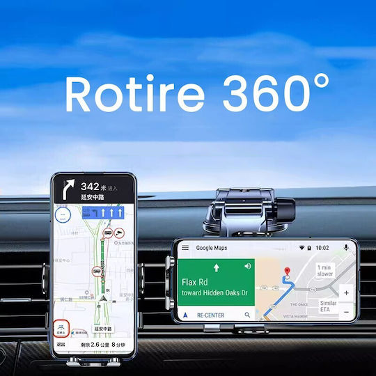 Alista Home Suport Auto Pentru Telefon Mobil 4.7" - 7" Cu Cârlige Reglabile Albastru