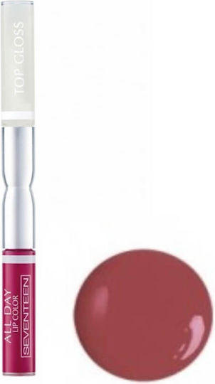 Seventeen All Day Lip Color & Top Gloss Υγρό Κραγιόν Metallic 04 Irish Coffee 10ml