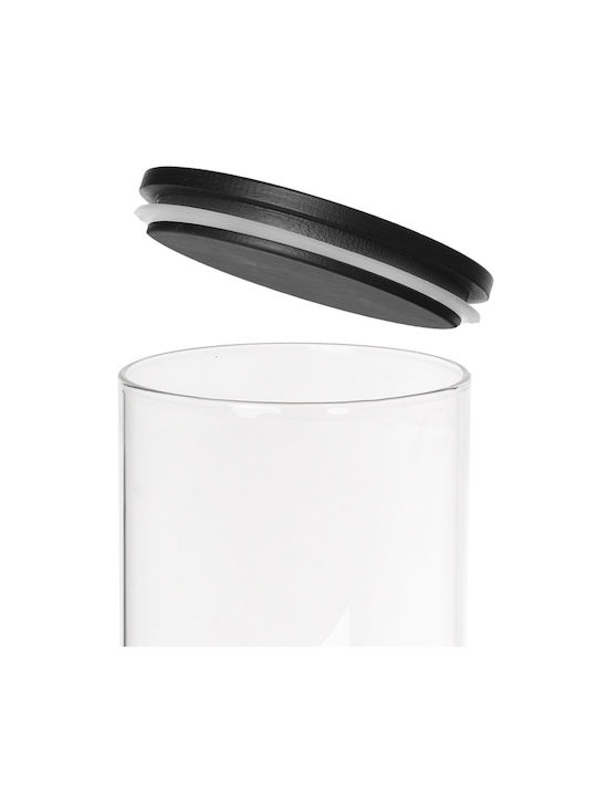 Orion Glass Black Coffee Pasta Jar with Lid 450ml