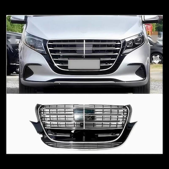 Μάσκα Mercedes-benz Vito W447 W448 24+ Amg Look Led Χρώμιο Μαύρο 1 Τεμάχιο