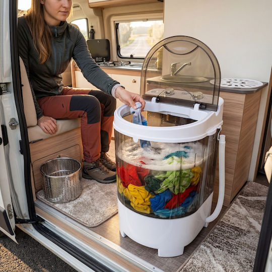 Adler Mașină de Spălat Portabilă 4kg Mini Uscător prin Centrifugare