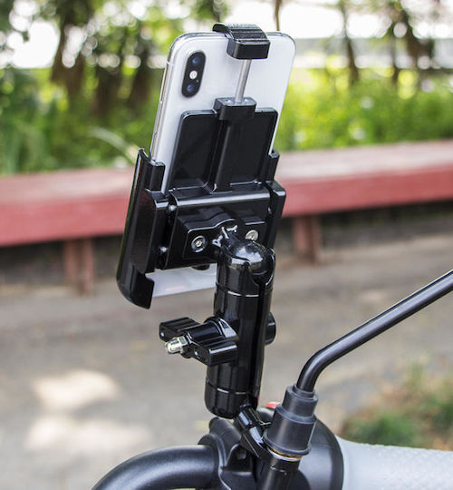 Gub P50 Motorcycle Phone Mount with Adjustable Arm for Mirror