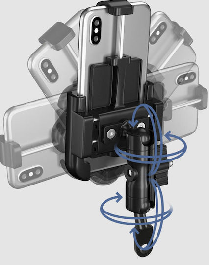 Gub P50 Motorcycle Phone Mount with Adjustable Arm for Mirror