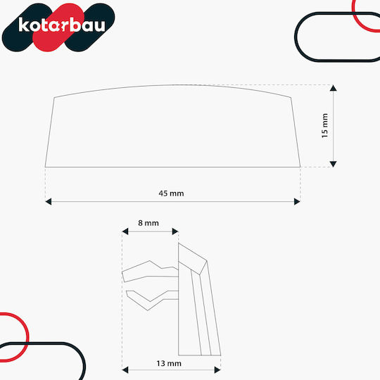 Дренажен Щепсел PVC Прозорци Кафяв Капак 45 мм Комплект 50 Бройки