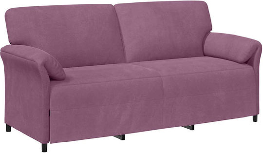 Three-Seater Velvet Purple Couch 198x83x95 cm