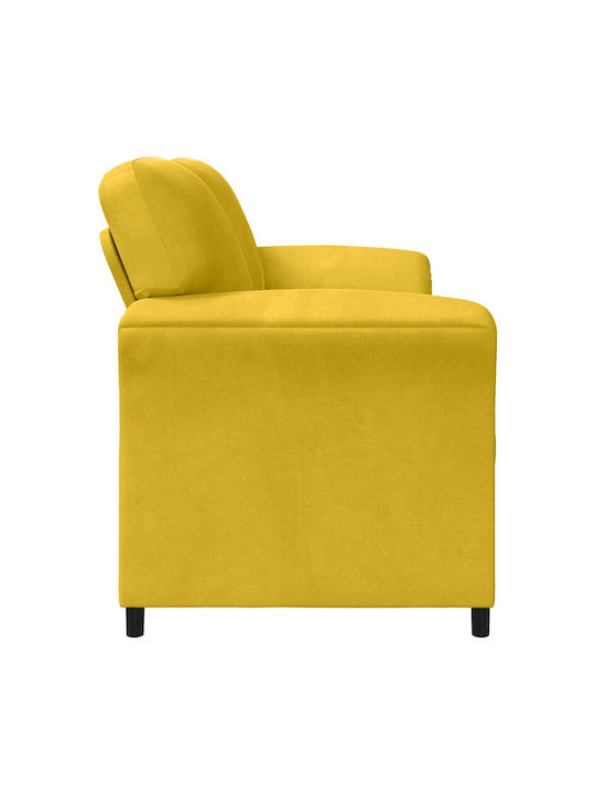 Canapea Cu Două Locuri Catifea Galbenă 138x83x95cm