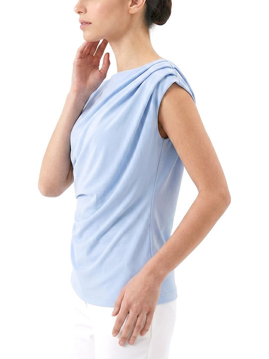Blouse Women Twenty-29 Γυναικεία Μπλούζα Αμάνικη Ντραπέ Σιελ