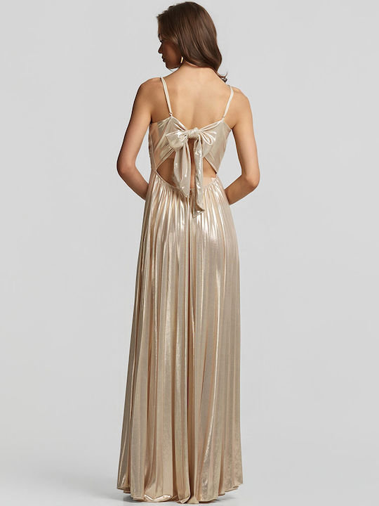 Summer Maxi Dress for Wedding and Christening Gold