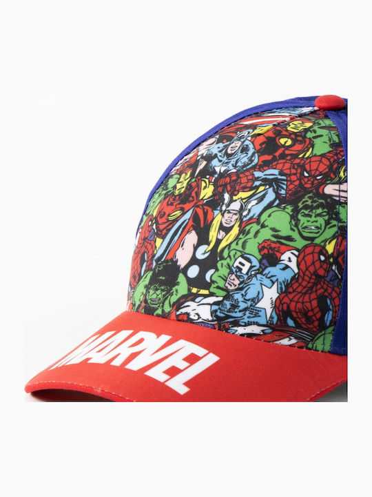 Cerda Kinderhut Jockey Stoff Avengers Blau