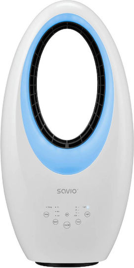 Savio AD-03 Ανεμιστήρας Χωρίς Πτερύγια 65W με Τηλεχειριστήριο Λευκός