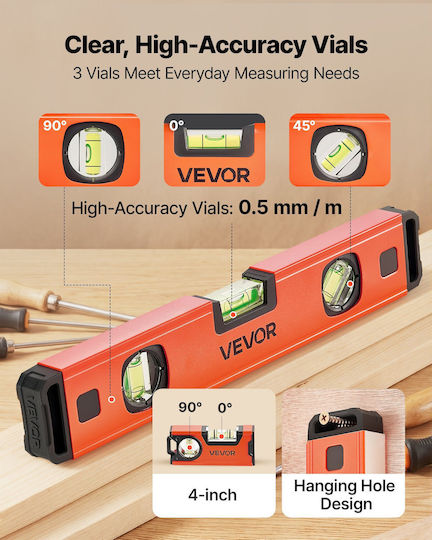 Vevor Aluminum Magnetic Spirit Level Set 4 Pieces