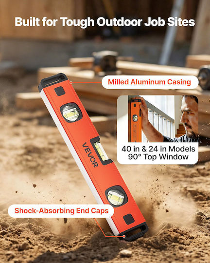 Vevor Aluminum Magnetic Spirit Level Set 4 Pieces
