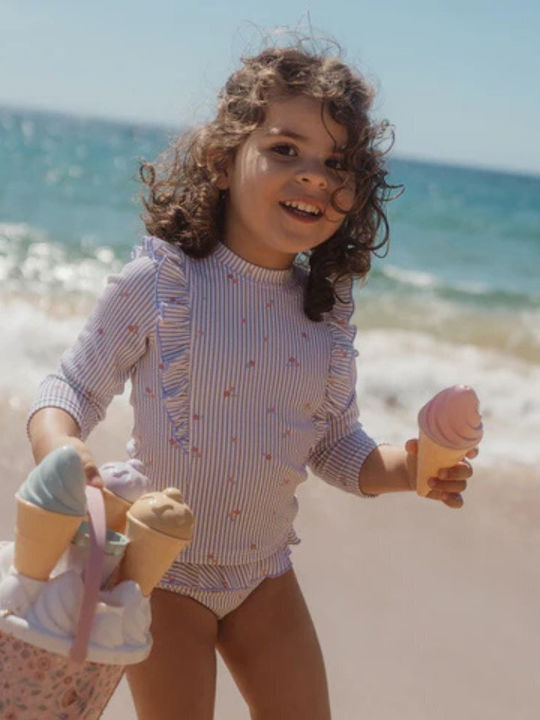 Little Dutch Kinder Badebekleidung Bikini mit Schirm Beiges