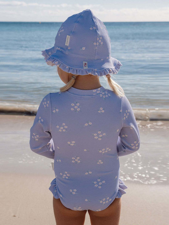 Little Dutch Kids One-Piece Swimsuit With Long Sleeve Dreamy Lavender