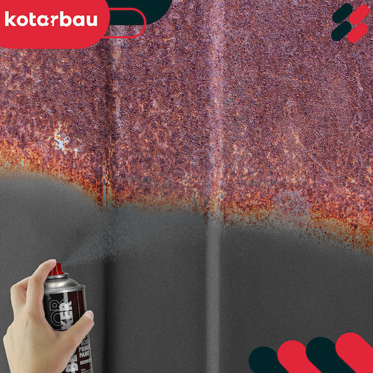 Spray Paint Rust On Metal Fences Gates Protective Gray Ral 7011 400 Ml