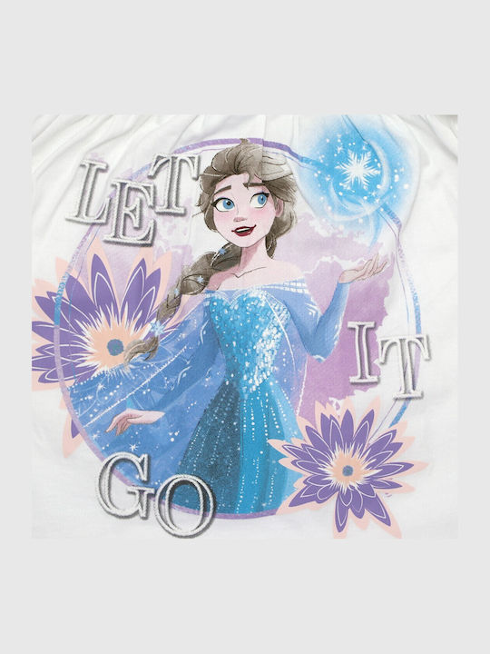 Kinderbekleidungssets mit Shorts Sommer 2Stücke Weiß/Hellblau Frozen