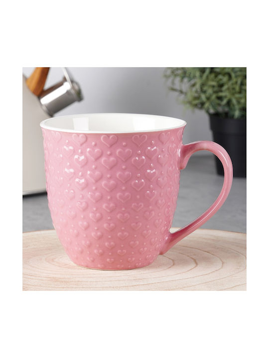 Orion Keramiktasse Rosa 580ml 4 Stück