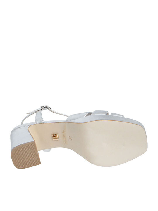 Damen Sandalen Silber