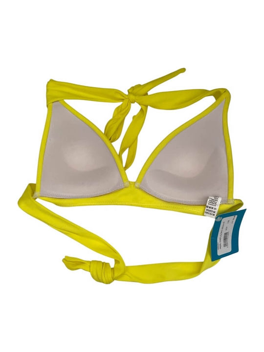 Bikini Τριγωνάκι με Ενίσχυση Φλούο Κίτρινο
