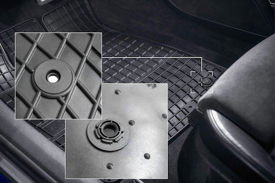 Rubber Car Mats Peugeot 607 Sedan 1999-2010 Black Fitted