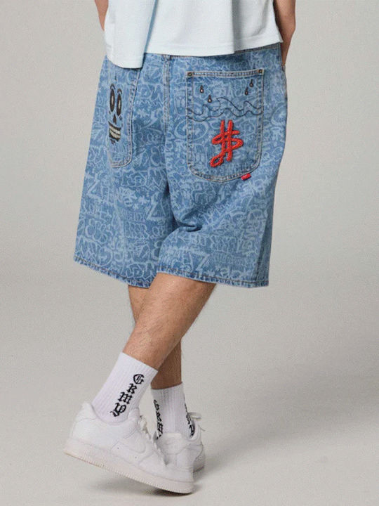 Ανδρική Βερμούδα Τζιν Blue Washed