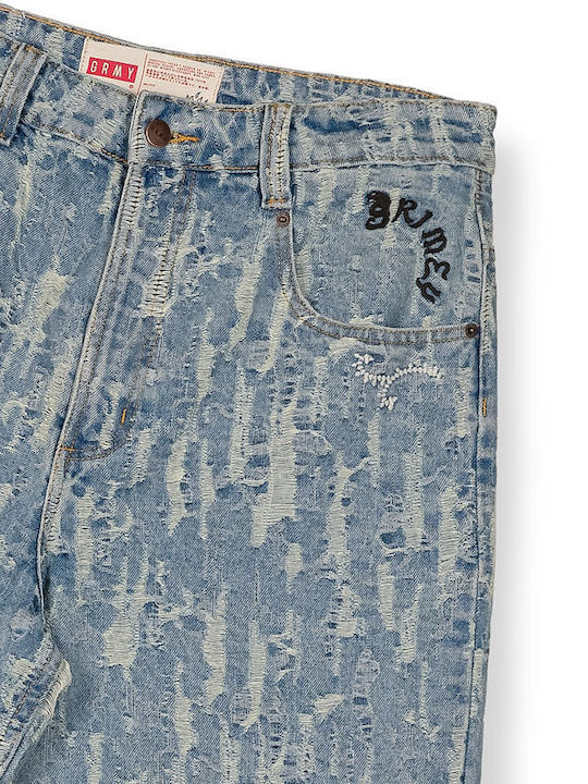 Men's Denim Blue Washed Shorts
