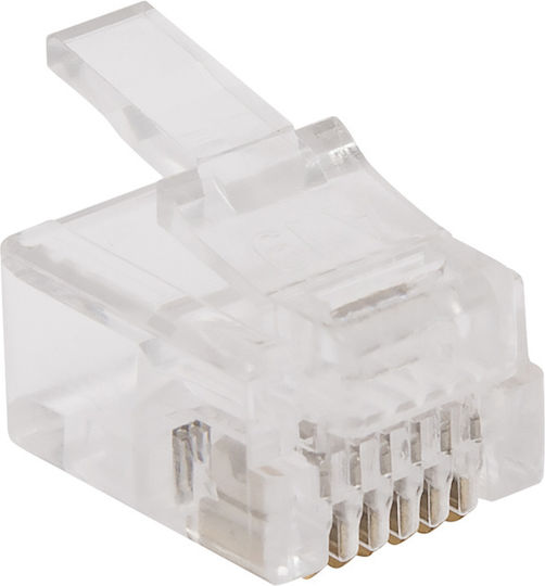 Set 100 Rj11 6p6c Modular Plugs Telephone Telecom Connector Gold-plated Contacts