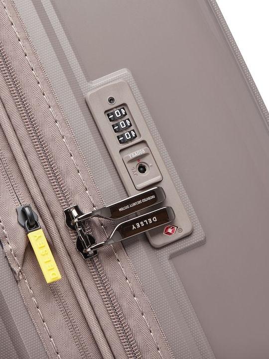 Delsey Lutece Μεγάλη Βαλίτσα Ταξιδίου Σκληρή Beige Ύψους 76εκ.