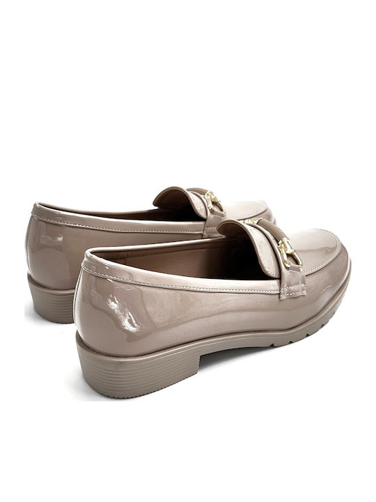 Λουστρίνι Γυναικεία Loafers σε Μπεζ Χρώμα